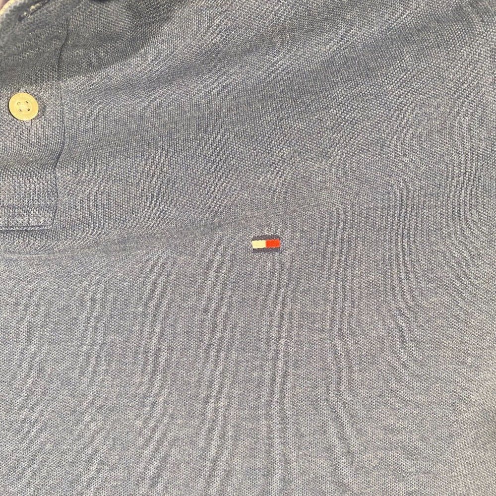Tommy Hilfiger Mens Custom Fit Polo Large Navy Blue 100% Cotton - Picture 3 of 7